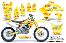 Load image into Gallery viewer, Dirt Bike Graphics Kit MX Decal Sticker Wrap For Suzuki RMZ450 2007 SSSH RED YELLOW-atv motorcycle utv parts accessories gear helmets jackets gloves pantsAll Terrain Depot