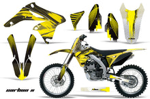 Load image into Gallery viewer, Dirt Bike Graphics Kit Decal Sticker Wrap For Suzuki RMZ250 2010-2016 CARBONX YELLOW-atv motorcycle utv parts accessories gear helmets jackets gloves pantsAll Terrain Depot