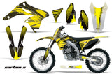 Dirt Bike Graphics Kit Decal Sticker Wrap For Suzuki RMZ250 2010-2016 CARBONX YELLOW