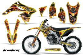 Dirt Bike Graphics Kit Decal Sticker Wrap For Suzuki RMZ250 2010-2016 FIRESTORM YELLOW-atv motorcycle utv parts accessories gear helmets jackets gloves pantsAll Terrain Depot