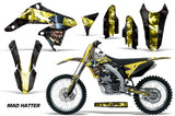 Dirt Bike Graphics Kit Decal Sticker Wrap For Suzuki RMZ250 2010-2016 HATTER YELLOW BLACK