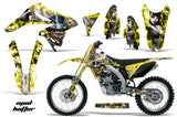 Dirt Bike Graphics Kit Decal Sticker Wrap For Suzuki RMZ250 2010-2016 HATTER SILVER YELLOW