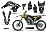 Dirt Bike Graphics Kit Decal Sticker Wrap For Suzuki RMZ250 2010-2016 REAPER BLACK