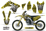 Graphics Kit Decal Sticker Wrap + # Plates For Suzuki RMZ250 2010-2016 WIDOW BLACK YELLOW