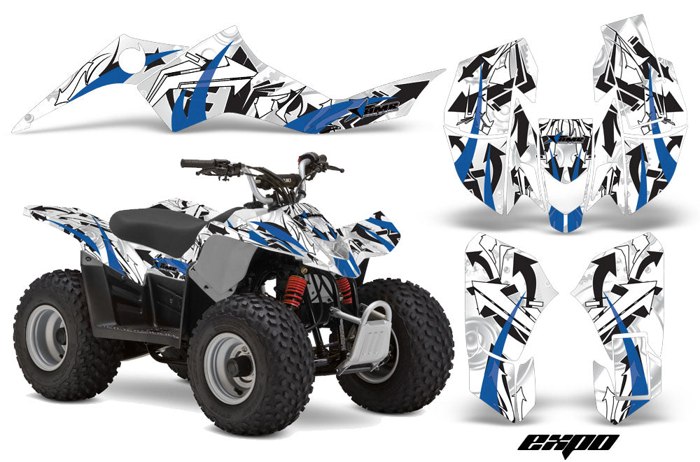 ATV Graphics Kit Quad Decal Sticker Wrap For Suzuki LTZ50 2006-2009 EXPO BLUE-atv motorcycle utv parts accessories gear helmets jackets gloves pantsAll Terrain Depot