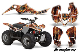 ATV Graphics Kit Quad Decal Sticker Wrap For Suzuki LTZ50 2006-2009 FIRESTORM WHITE-atv motorcycle utv parts accessories gear helmets jackets gloves pantsAll Terrain Depot