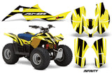 ATV Graphics Kit Quad Decal Sticker Wrap For Suzuki LTZ50 2006-2009 INFINITY YELLOW
