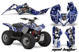 ATV Graphics Kit Quad Decal Sticker Wrap For Suzuki LTZ50 2006-2009 HATTER WHITE BLUE-atv motorcycle utv parts accessories gear helmets jackets gloves pantsAll Terrain Depot