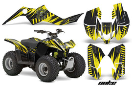 ATV Graphics Kit Quad Decal Sticker Wrap For Suzuki LTZ50 2006-2009 NUKE YELLOW-atv motorcycle utv parts accessories gear helmets jackets gloves pantsAll Terrain Depot