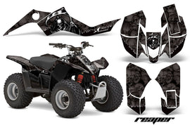 ATV Graphics Kit Quad Decal Sticker Wrap For Suzuki LTZ50 2006-2009 REAPER BLACK-atv motorcycle utv parts accessories gear helmets jackets gloves pantsAll Terrain Depot