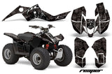 ATV Graphics Kit Quad Decal Sticker Wrap For Suzuki LTZ50 2006-2009 REAPER BLACK