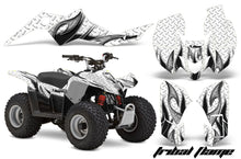 Load image into Gallery viewer, ATV Graphics Kit Quad Decal Sticker Wrap For Suzuki LTZ50 2006-2009 TRIBAL BLACK WHITE-atv motorcycle utv parts accessories gear helmets jackets gloves pantsAll Terrain Depot