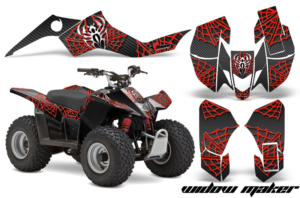 ATV Graphics Kit Quad Decal Sticker Wrap For Suzuki LTZ50 2006-2009 WIDOW RED BLACK-atv motorcycle utv parts accessories gear helmets jackets gloves pantsAll Terrain Depot