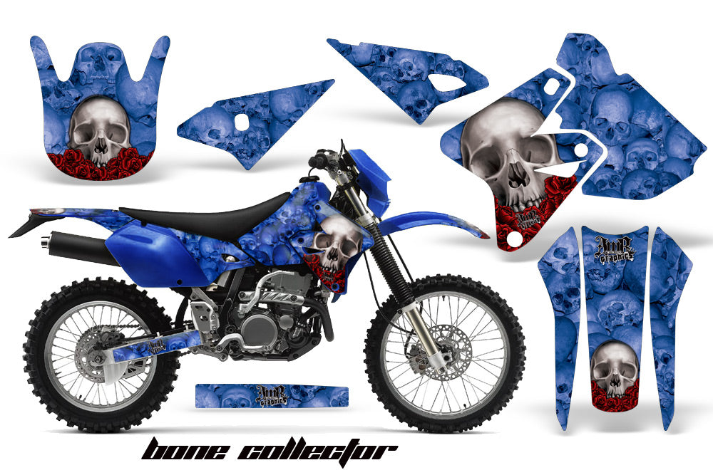 Dirt Bike Graphics Kit Decal Sticker Wrap For Suzuki DRZ400S 2000-2018 BONES BLUE-atv motorcycle utv parts accessories gear helmets jackets gloves pantsAll Terrain Depot