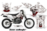 Dirt Bike Graphics Kit Decal Sticker Wrap For Suzuki DRZ400S 2000-2018 BONES WHITE