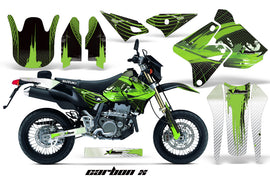 Dirt Bike Graphics Kit Decal Sticker Wrap For Suzuki DRZ400S 2000-2018 CARBONX GREEN-atv motorcycle utv parts accessories gear helmets jackets gloves pantsAll Terrain Depot