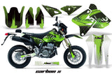 Dirt Bike Graphics Kit Decal Sticker Wrap For Suzuki DRZ400S 2000-2018 CARBONX GREEN
