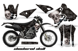 Dirt Bike Graphics Kit Decal Sticker Wrap For Suzuki DRZ400S 2000-2018 CHECKERED BLACK-atv motorcycle utv parts accessories gear helmets jackets gloves pantsAll Terrain Depot