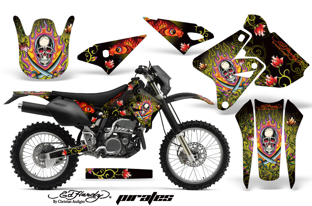 Dirt Bike Graphics Kit Decal Sticker Wrap For Suzuki DRZ400S 2000-2018 EDHP YELLOW-atv motorcycle utv parts accessories gear helmets jackets gloves pantsAll Terrain Depot