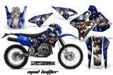Dirt Bike Graphics Kit Decal Sticker Wrap For Suzuki DRZ400S 2000-2018 HATTER SILVER BLUE