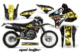 Dirt Bike Graphics Kit Decal Sticker Wrap For Suzuki DRZ400S 2000-2018 HATTER YELLOW BLACK