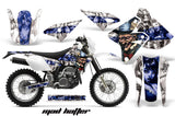 Dirt Bike Graphics Kit Decal Sticker Wrap For Suzuki DRZ400S 2000-2018 HATTER BLUE WHITE