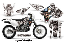 Dirt Bike Graphics Kit Decal Sticker Wrap For Suzuki DRZ400S 2000-2018 HATTER SILVER WHITE-atv motorcycle utv parts accessories gear helmets jackets gloves pantsAll Terrain Depot