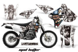 Dirt Bike Graphics Kit Decal Sticker Wrap For Suzuki DRZ400S 2000-2018 HATTER SILVER WHITE