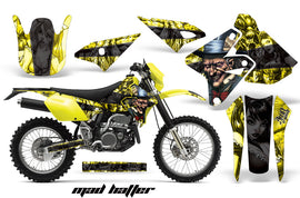 Dirt Bike Graphics Kit Decal Sticker Wrap For Suzuki DRZ400S 2000-2018 HATTER BLACK YELLOW-atv motorcycle utv parts accessories gear helmets jackets gloves pantsAll Terrain Depot