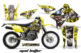 Dirt Bike Graphics Kit Decal Sticker Wrap For Suzuki DRZ400S 2000-2018 HATTER SILVER YELLOW-atv motorcycle utv parts accessories gear helmets jackets gloves pantsAll Terrain Depot