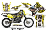 Dirt Bike Graphics Kit Decal Sticker Wrap For Suzuki DRZ400S 2000-2018 HATTER SILVER YELLOW