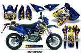 Dirt Bike Graphics Kit Decal Sticker Wrap For Suzuki DRZ400S 2000-2018 MOTORHEAD BLUE
