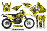 Dirt Bike Graphics Kit Decal Sticker Wrap For Suzuki DRZ400S 2000-2018 MOTORHEAD YELLOW