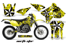 Dirt Bike Graphics Kit Decal Sticker Wrap For Suzuki DRZ400S 2000-2018 NORTHSTAR YELLOW-atv motorcycle utv parts accessories gear helmets jackets gloves pantsAll Terrain Depot