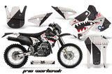 Dirt Bike Graphics Kit Decal Sticker Wrap For Suzuki DRZ400S 2000-2018 WARHAWK BLACK