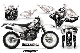 Dirt Bike Graphics Kit Decal Sticker Wrap For Suzuki DRZ400S 2000-2018 REAPER WHITE-atv motorcycle utv parts accessories gear helmets jackets gloves pantsAll Terrain Depot