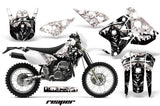 Dirt Bike Graphics Kit Decal Sticker Wrap For Suzuki DRZ400S 2000-2018 REAPER WHITE