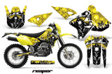 Dirt Bike Graphics Kit Decal Sticker Wrap For Suzuki DRZ400S 2000-2018 REAPER YELLOW