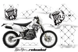 Dirt Bike Graphics Kit Decal Sticker Wrap For Suzuki DRZ400S 2000-2018 RELOADED BLACK WHITE