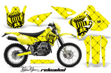 Dirt Bike Graphics Kit Decal Sticker Wrap For Suzuki DRZ400S 2000-2018 RELOADED BLACK YELLOW