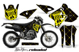 Dirt Bike Graphics Kit Decal Sticker Wrap For Suzuki DRZ400S 2000-2018 RELOADED YELLOW BLACK