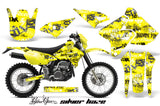 Dirt Bike Graphics Kit Decal Sticker Wrap For Suzuki DRZ400S 2000-2018 SSSH BLACK YELLOW