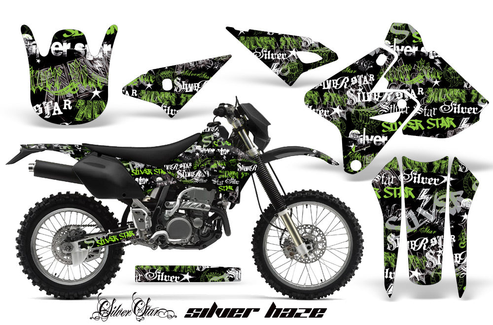 Dirt Bike Graphics Kit Decal Sticker Wrap For Suzuki DRZ400S 2000-2018 SSSH GREEN BLACK-atv motorcycle utv parts accessories gear helmets jackets gloves pantsAll Terrain Depot