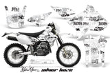 Dirt Bike Graphics Kit Decal Sticker Wrap For Suzuki DRZ400S 2000-2018 SSSH BLACK WHITE