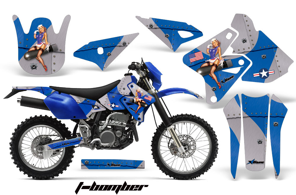 Dirt Bike Graphics Kit Decal Sticker Wrap For Suzuki DRZ400S 2000-2018 TBOMBER BLUE-atv motorcycle utv parts accessories gear helmets jackets gloves pantsAll Terrain Depot
