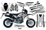 Dirt Bike Graphics Kit Decal Sticker Wrap For Suzuki DRZ400S 2000-2018 TECK SILVER