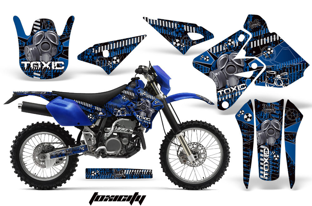 Dirt Bike Graphics Kit Decal Sticker Wrap For Suzuki DRZ400S 2000-2018 TOXIC BLUE BLACK-atv motorcycle utv parts accessories gear helmets jackets gloves pantsAll Terrain Depot