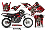 Dirt Bike Graphics Kit Decal Sticker Wrap For Suzuki DRZ400S 2000-2018 TOXIC RED BLACK