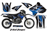 Dirt Bike Graphics Kit Decal Sticker Wrap For Suzuki DRZ400S 2000-2018 TRIBAL BLUE BLACK