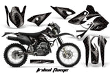 Dirt Bike Graphics Kit Decal Sticker Wrap For Suzuki DRZ400S 2000-2018 TRIBAL WHITE BLACK